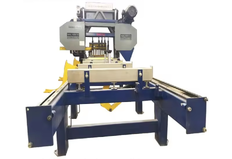 Portable band sawmill for sawing logs