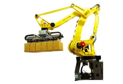 Robot palletizer of the packaging line Robot palletizer of the packaging line
