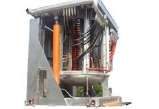 Electric induction furnace for melting steel scrap