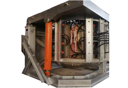 Electric induction furnace for melting steel scrap Electric induction furnace for melting steel scrap