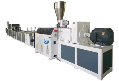 Extrusion line for the production of PVC and WPC profiles Extrusion line for the production of PVC and WPC profiles