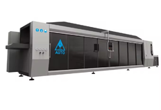 Thermoforming machine with automatic stacking