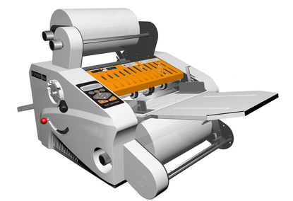 Roll laminator with rewinding, foiling Roll laminator with rewinding, foiling