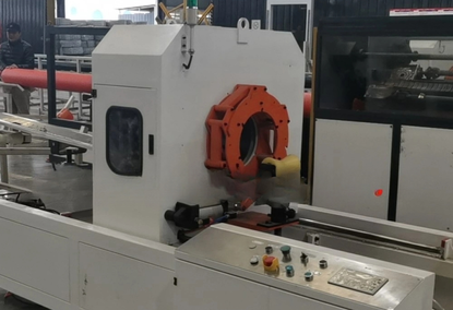 Extrusion line for the production of water supply pipes