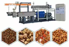 Extruder for the production of pet food