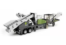 Mobile unit with impact crusher on SWF wheeled chassis