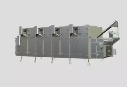 Production line for (sinking) fish feed