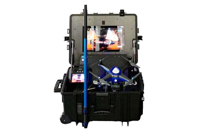 Integrated tethered drones with lighting and video monitoring Integrated tethered drones with lighting and video monitoring