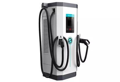 Charging station for electric vehicles with CCS2 and GB/T DC connectors 90 kW Charging station for electric vehicles with CCS2 and GB/T DC connectors 90 kW