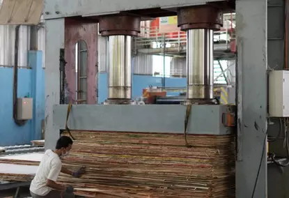 Cold press for plywood