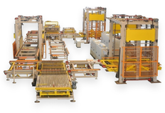 Line for cutting, loading into the dryer - unloading and automatic loading into the firing equipment