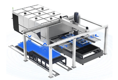 Automatic unloading and loading system of the laser cutting machine