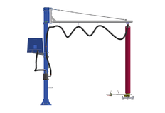 Manipulator for lifting cement, concrete, sand, crushed stone and flour.