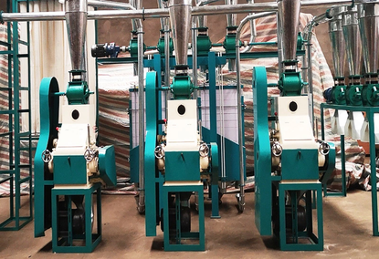 Grain crushing plant with a capacity of 10-100 tons/day. GTY