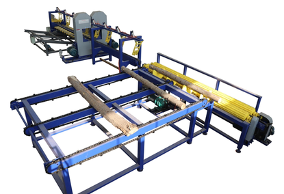 Machine with two vertical saws for cutting logs TVBS 600/800