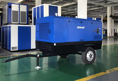 Diesel compressor with a capacity of 10 cubic meters/min