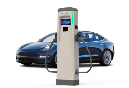 Electric vehicle charging station, Type-1/Type-2/GBT, two 7KW AC ports. GoPRO