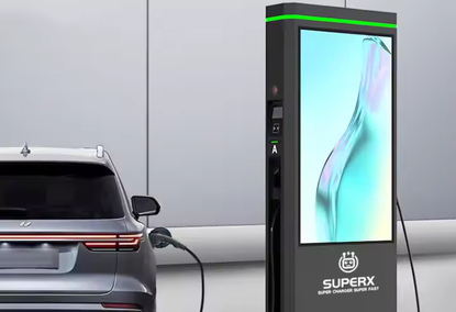 Advertising charging station for new generation electric vehicles Advertising charging station for new generation electric vehicles