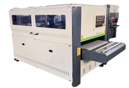 A machine for grinding and polishing wooden products with a curved surface