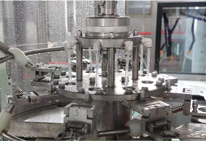 Filling line for small bottles and vials with water, 2000 bottles per hour