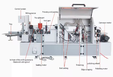 Edging machine for wooden slabs, MDF, melamine products