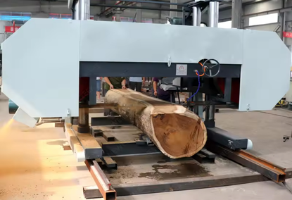 Woodworking CNC machine for cutting wood with a band saw