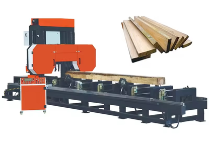 Woodworking CNC machine for cutting wood with a band saw
