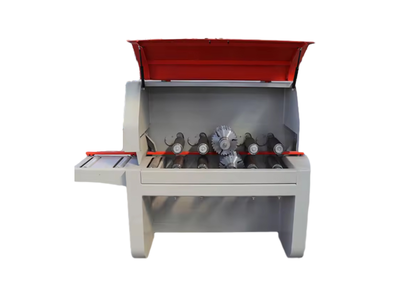 Multi-saw machine with round blades for cutting boards