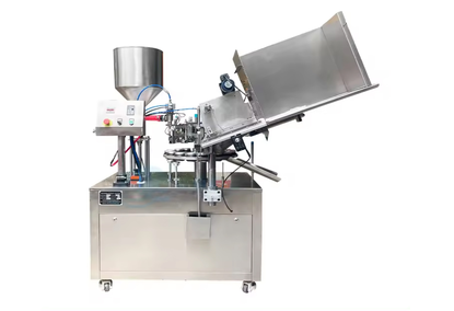 Equipment for filling and sealing tubes for cosmetics Equipment for filling and sealing tubes for cosmetics