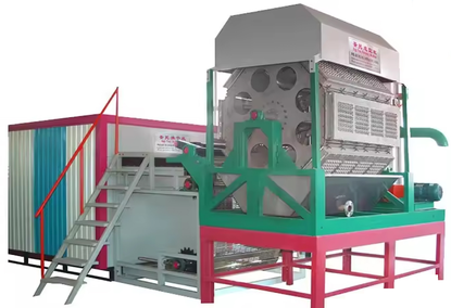 Automated production line for recycled egg trays