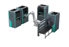 Production line of machines for making cutlery and plates from biodegradable paper pulp