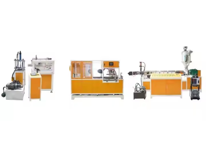 A machine for making biodegradable plastic food containers with a lid