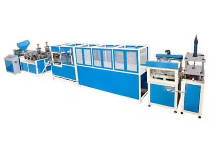 A machine for making biodegradable plastic food containers with a lid