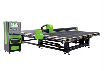 High-efficiency table for cutting, processing flat glass