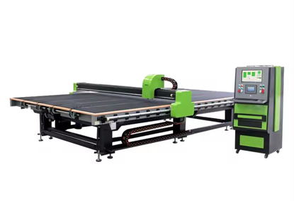 High-efficiency table for cutting, processing flat glass