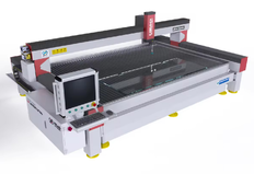 Glass cutting machine with water jet HEAD