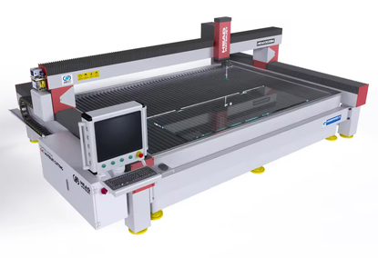 Glass cutting machine with water jet HEAD