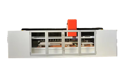 Glass multifunctional machine for drilling, milling, grinding and polishing